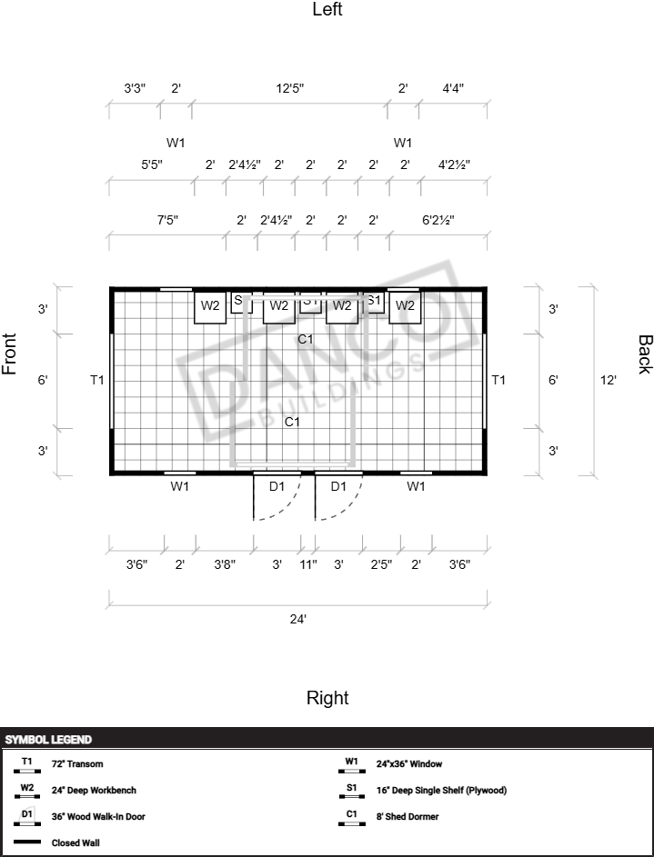 Dormer Shed 12x24 - Image 2
