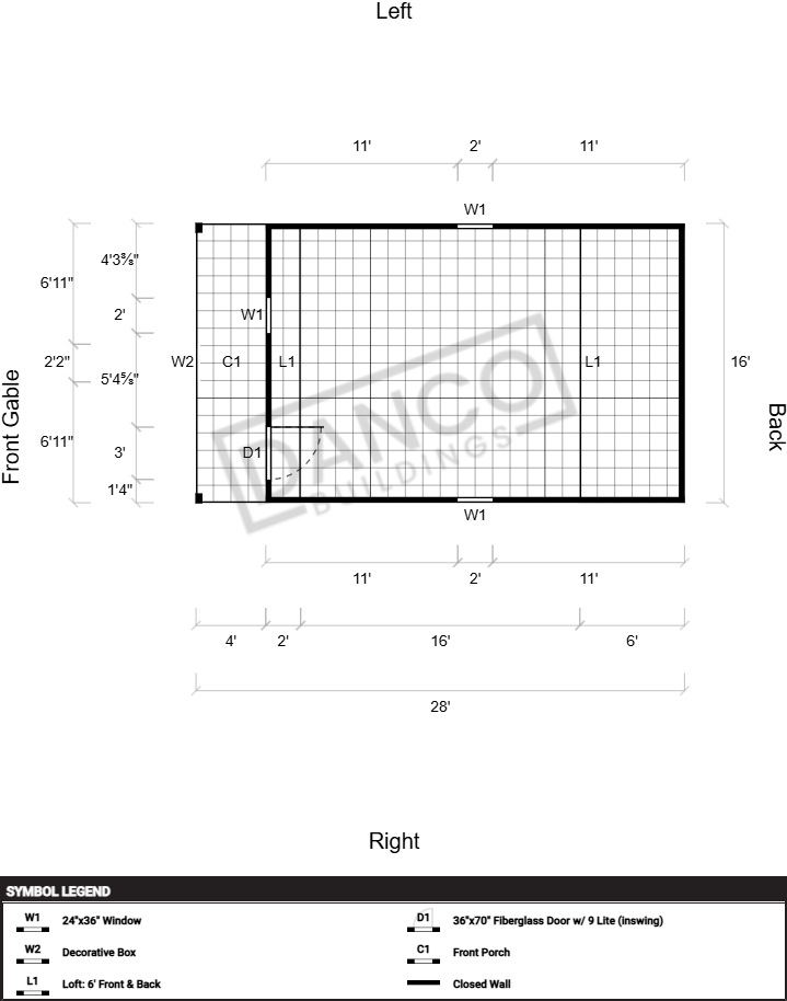 Lofted Barn Cabin 16x28 - Image 2
