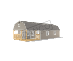 Wraparound Porch Lofted Barn Cabin 16x40