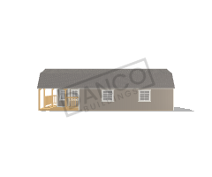 Wraparound Porch Lofted Barn Cabin 16x40 - Image 3