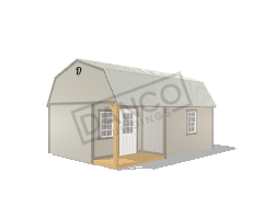 Corner Porch Lofted Barn Cabin 14x20