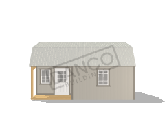 Corner Porch Lofted Barn Cabin 14x20 - Image 3