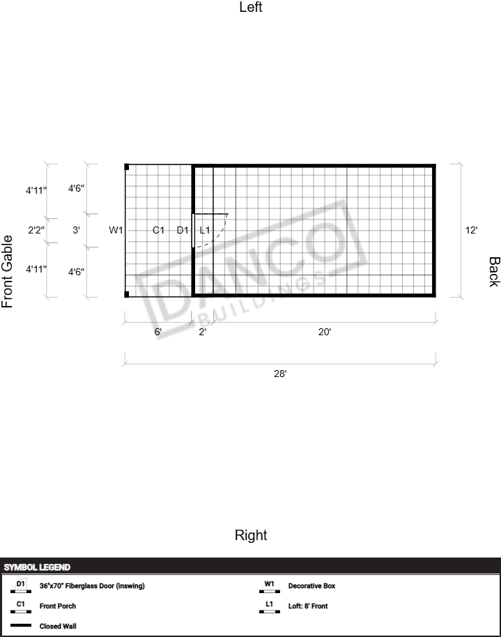 Lofted Barn Cabin 12x28 - Image 2