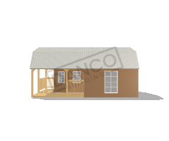 Wraparound Porch Lofted Barn Cabin 14x24 - Image 3