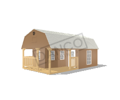Wraparound Porch Lofted Barn Cabin 14x24