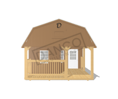 Wraparound Porch Lofted Barn Cabin 14x24 - Image 6