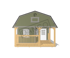 Wraparound Porch Lofted Barn Cabin 14x36 - Image 6
