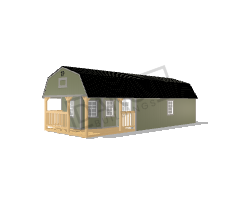 Wraparound Porch Lofted Barn Cabin 14x36
