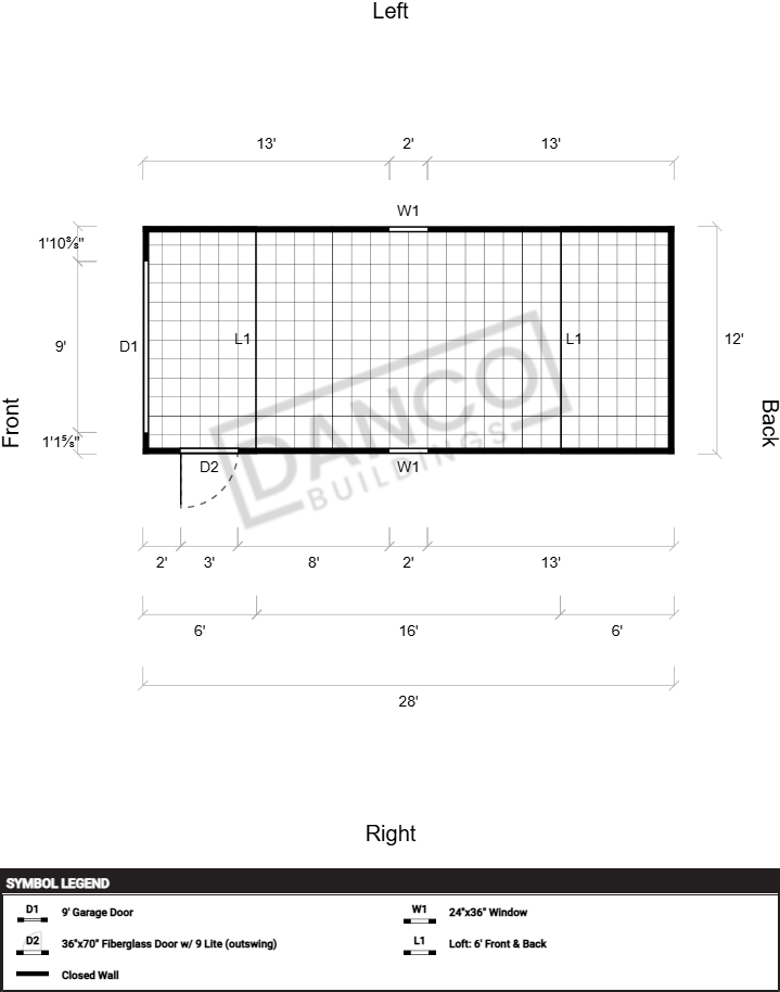 Lofted Barn Garage 12x28 - Image 2