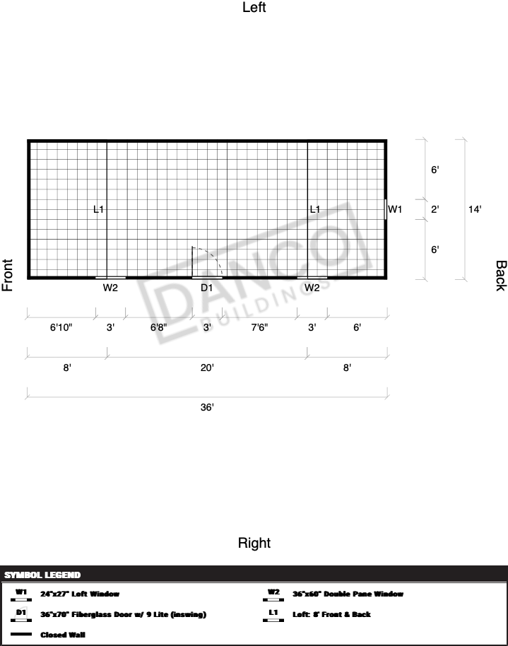 Side Lofted Barn Premium 14x36 - Image 2