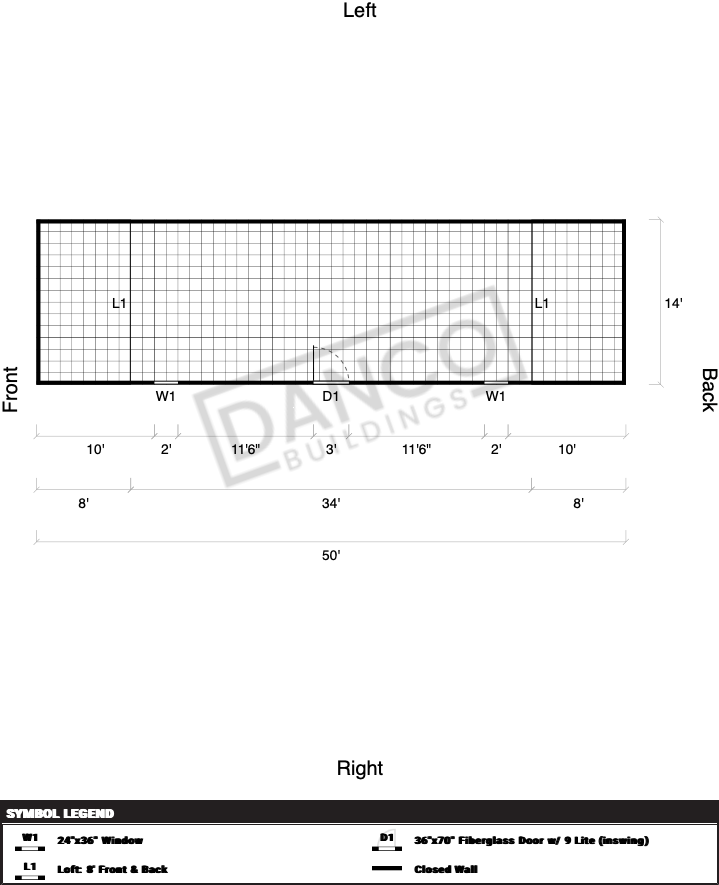 Side Lofted Barn 14x50 - Image 2
