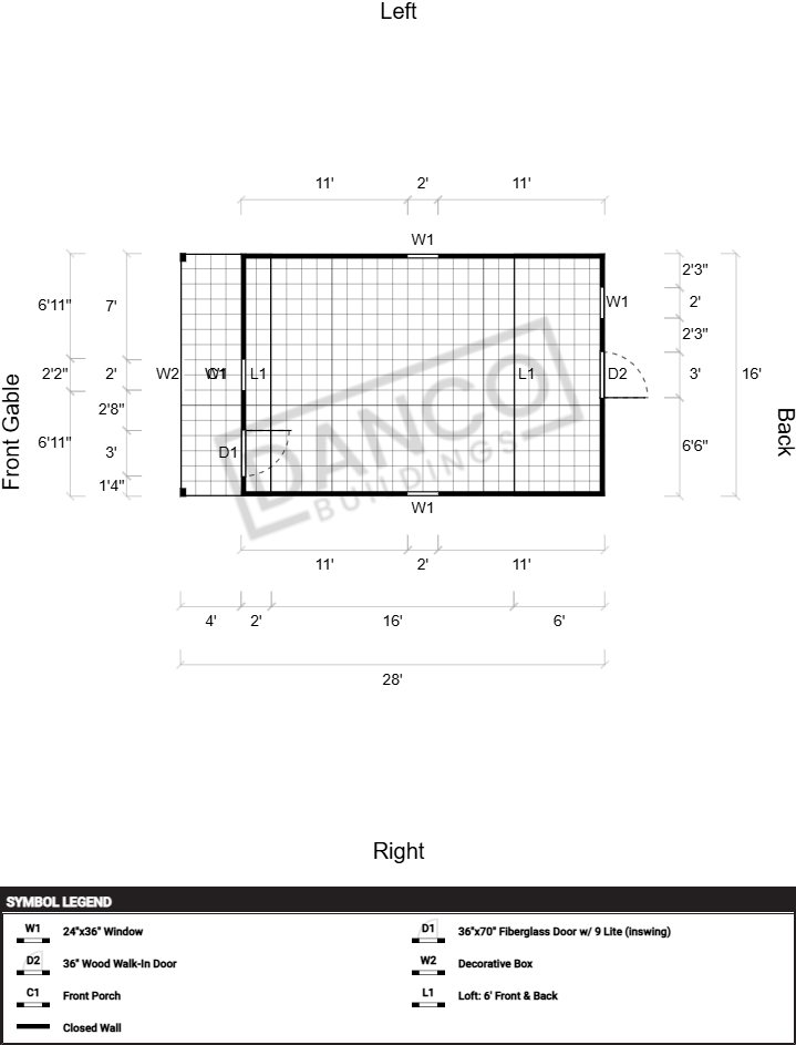 Lofted Barn Cabin 16x28 - Image 2