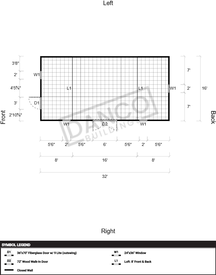 Side Lofted Barn 16x32 - Image 2