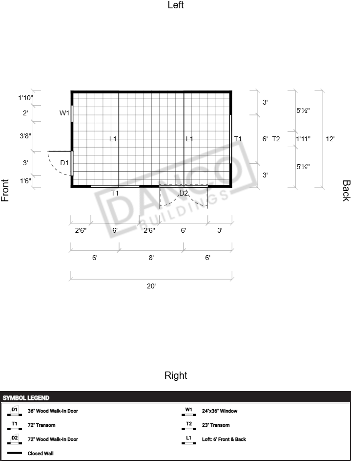 Side Lofted Barn 12x20 - Image 2