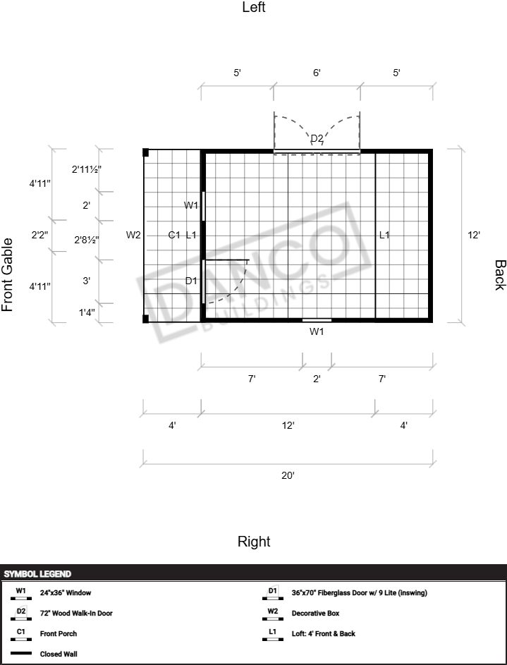 Lofted Barn Cabin 12x20 - Image 2