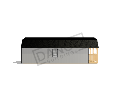 Wraparound Porch Lofted Barn Cabin 12x32 - Image 4