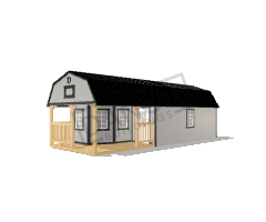 Wraparound Porch Lofted Barn Cabin 12x32
