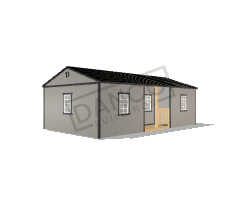 Center Side Porch Cabin 16x28
