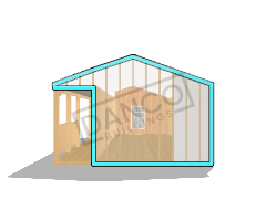 Side Porch Cabin 16x32 - Image 5