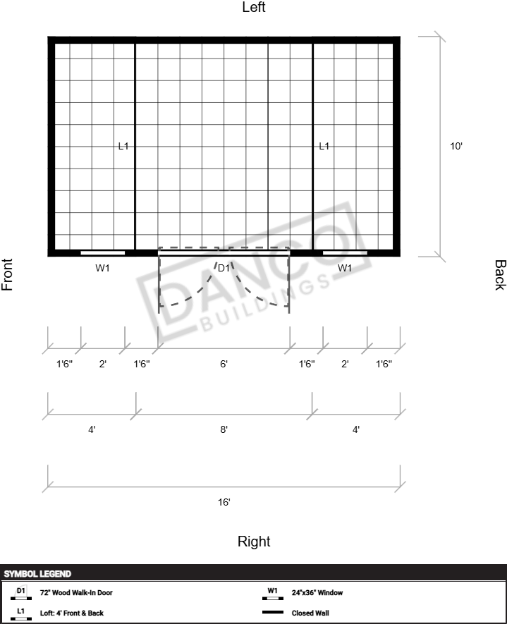 Side Lofted Barn 10x16 - Image 2