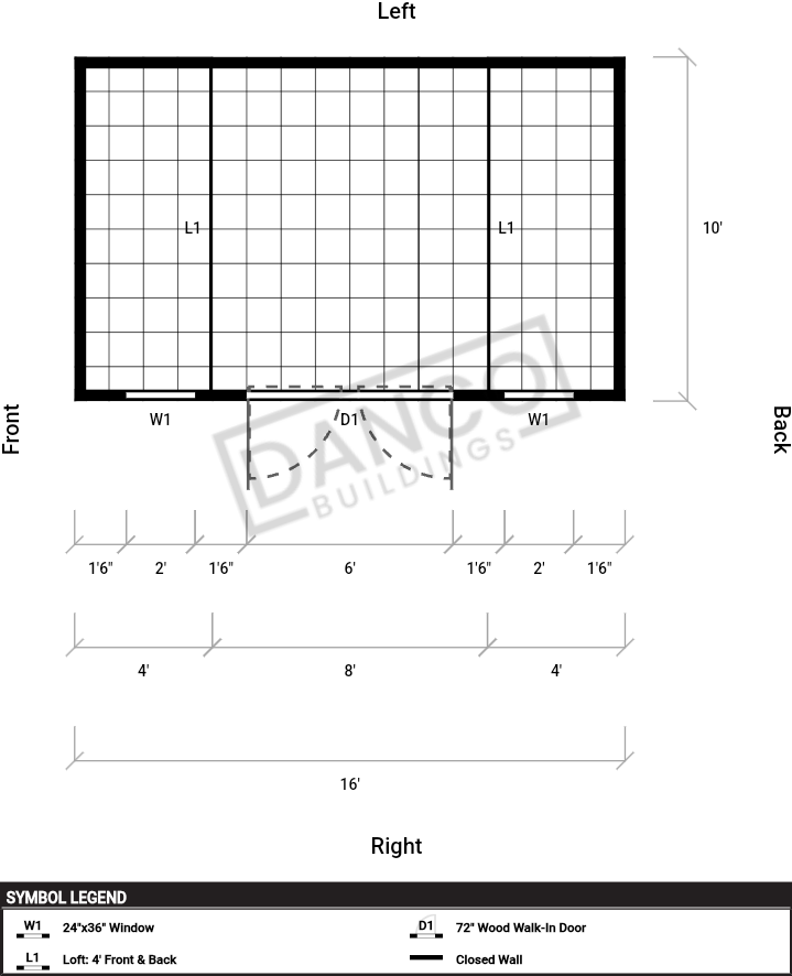 Side Lofted Barn 10x16 - Image 2
