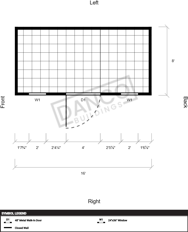 Extra Economy Metal GARDEN SHED 8x16/250315 - Image 2