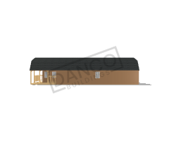 Wraparound Porch Lofted Barn Cabin 16x50 - Image 3