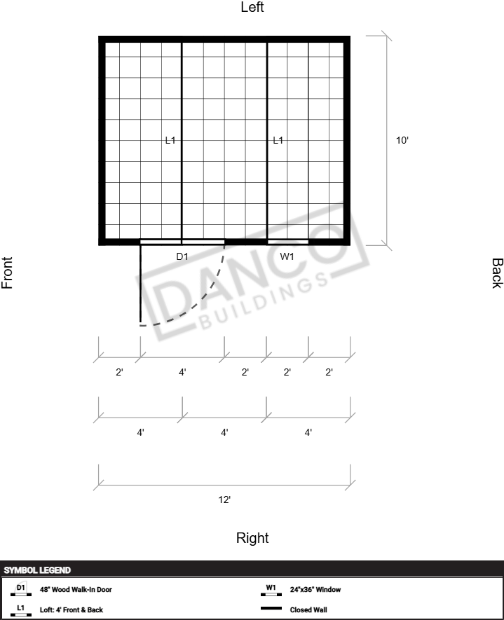 Side Lofted Barn 10x12 - Image 2