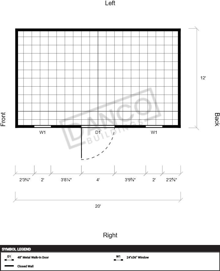 Extra Economy Metal GARDEN SHED 12x20/250316 - Image 2