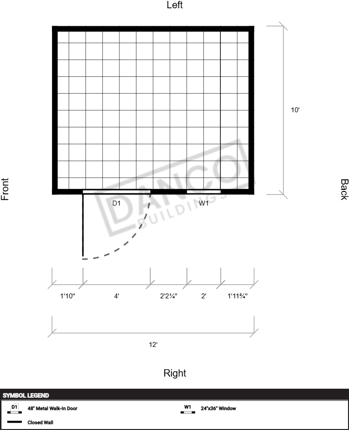 Extra Economy Metal GARDEN SHED 10x12/250321 - Image 2