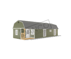 Corner Porch Lofted Barn Cabin 14x40