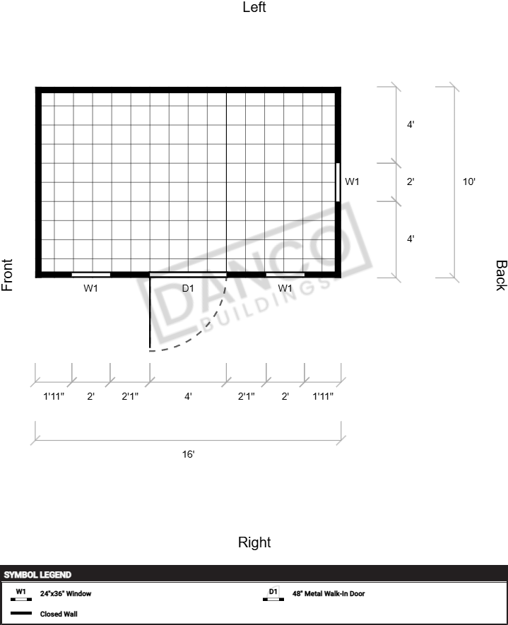 Extra Economy Lofted Barn 10x16 - Image 2