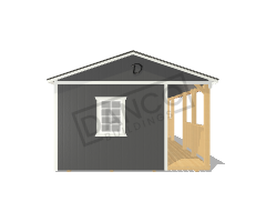 Side Porch Cabin 14x32 - Image 6