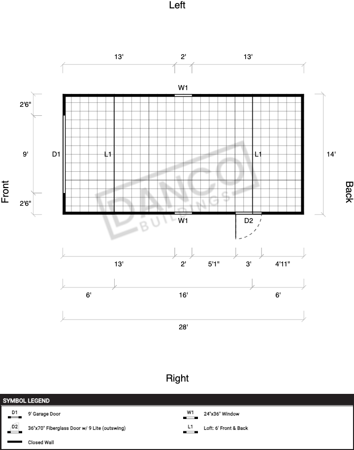 Lofted Barn Garage 14x28 - Image 2