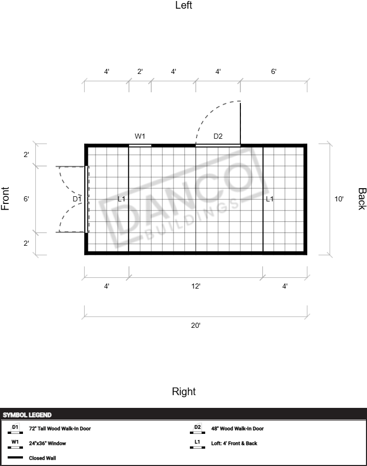 Lofted Barn Garage 10x20 - Image 2