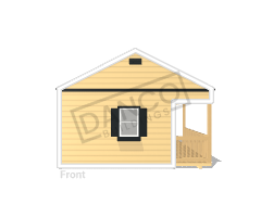 Side Porch Cabin 16x40 - Image 6