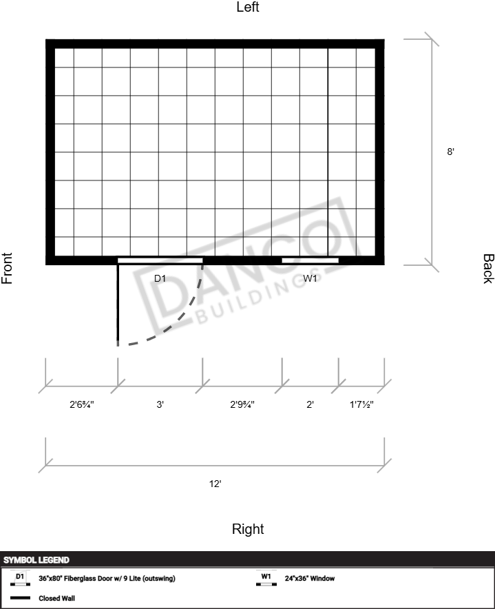 Economy Wood Utility 8x12 - Image 2