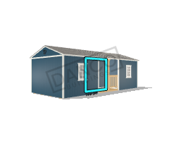 Center Side Porch Cabin 12x28