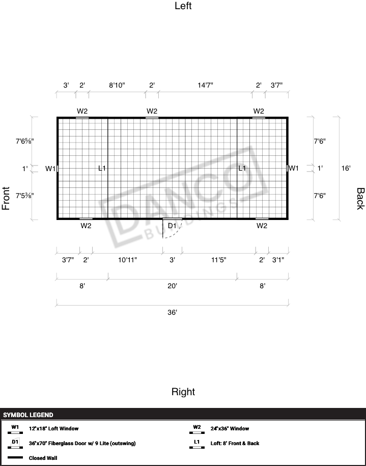 Side Lofted Barn 16x36 - Image 2