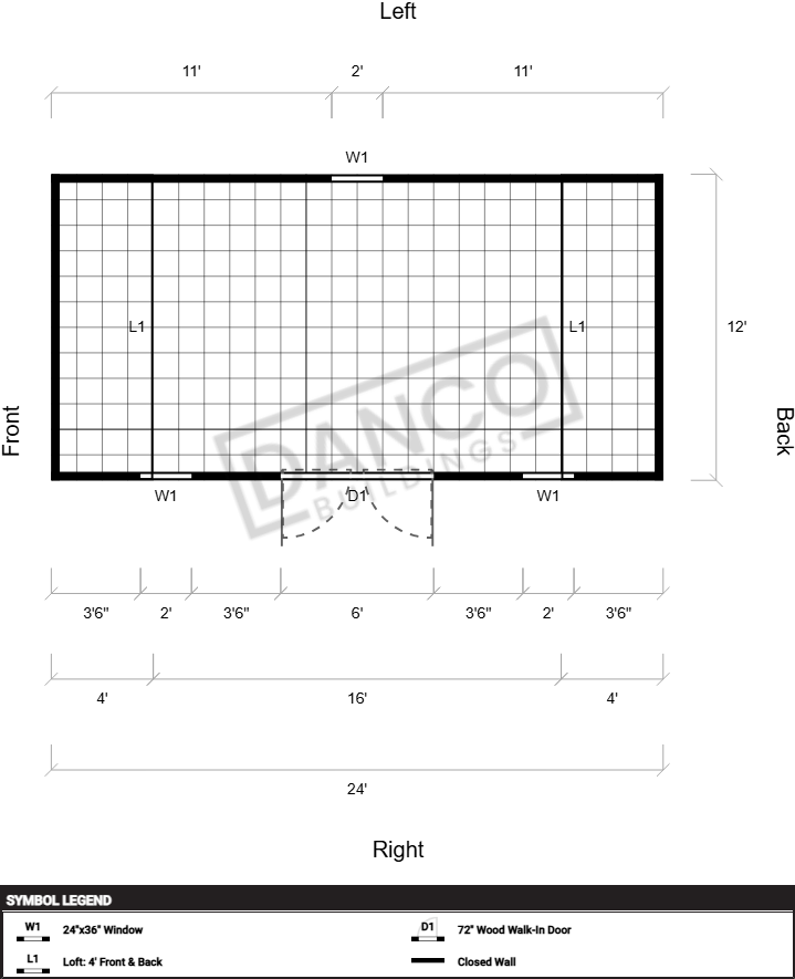 Side Lofted Barn 12x24 - Image 2