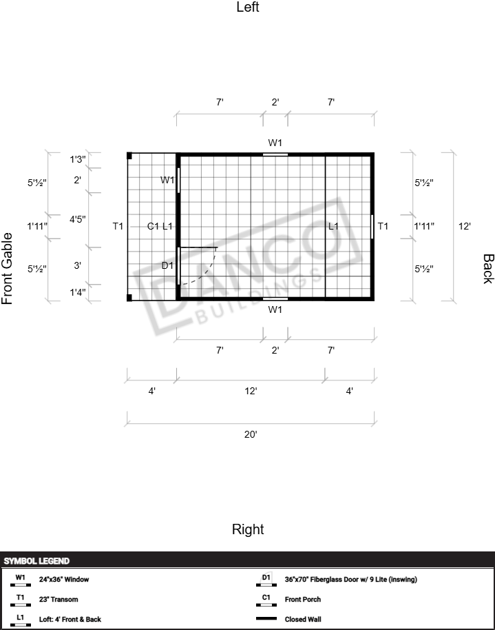 Lofted Barn Cabin 12x20 - Image 2
