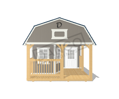 Wraparound Porch Lofted Barn Cabin 12x24 - Image 6