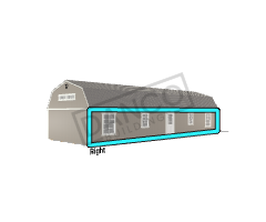 Side Lofted Barn 16x50