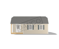 Corner Porch Lofted Barn Cabin 14x24 - Image 3