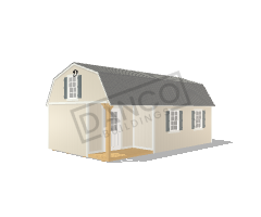 Corner Porch Lofted Barn Cabin 14x24
