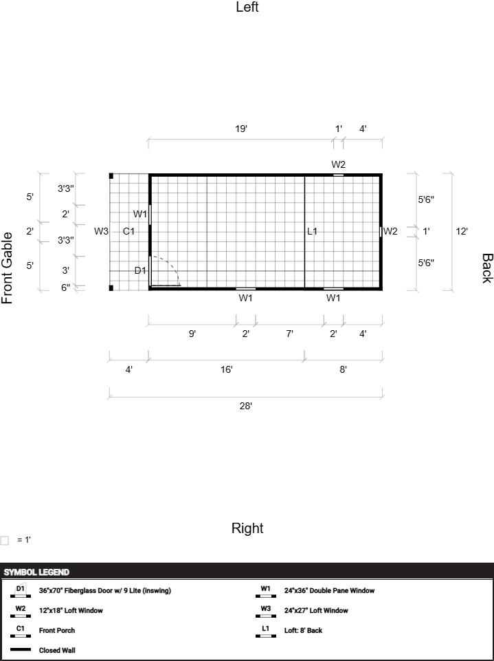 Lofted Barn Cabin 12x28 - Image 2