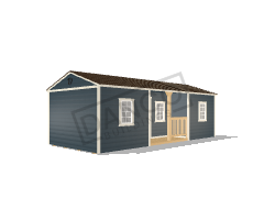 Center Side Porch Cabin 12x28