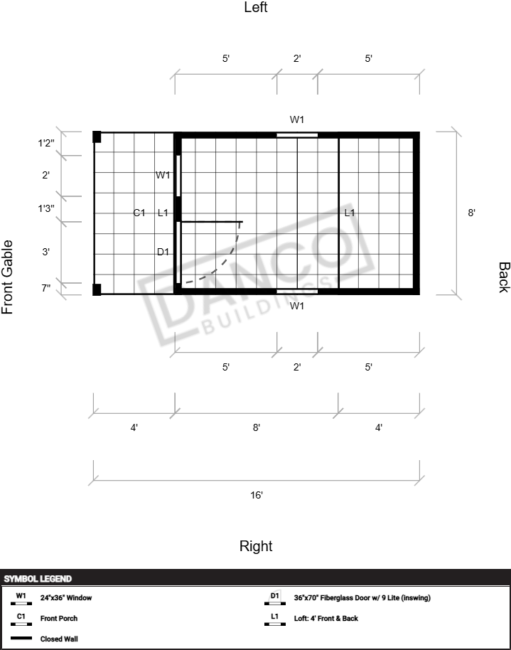 Lofted Barn Cabin 8x16 - Image 2