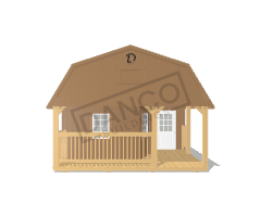 Wraparound Porch Lofted Barn Cabin 16x50 - Image 6