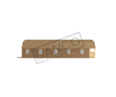 Wraparound Porch Lofted Barn Cabin 16x50 - Image 4